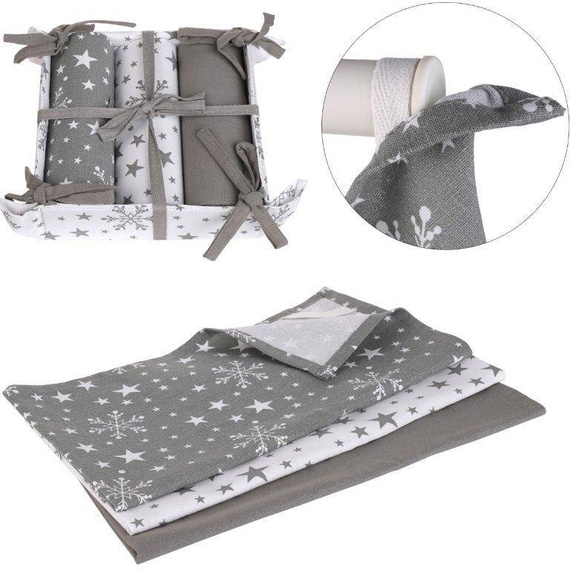 MRK1500-011 Komplet ręczników świątecznych Moraj - szary