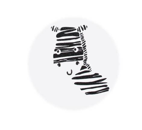 Komplet Body długi rękaw + Półśpioch "Zebra" Terjan - biały