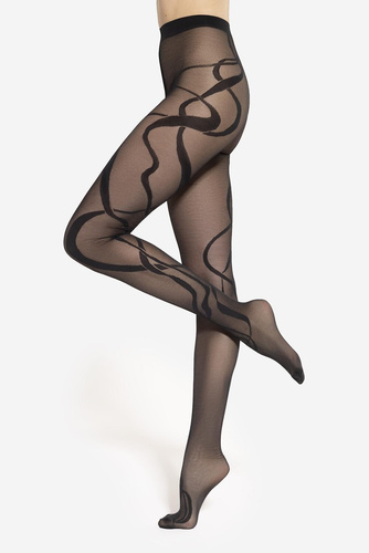 Modern 10 Rajstopy Gatta – 40 den, artystyczny wzór, matowe