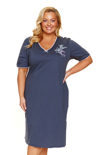 7263 Koszula Nocna Plus Size Doctor Nap – Graphite, Bawełniana