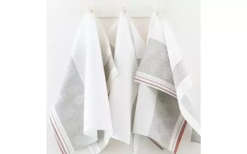 9113/2 Komplet ścierek kuchennych w drewnianym pudełku Zwoltex biały