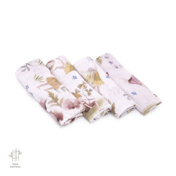 Chusteczki 100% Bamboo Muślin Fairies Makaszka