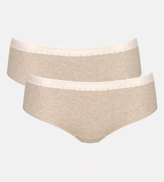 GO Ribbed R Hipster C2P Figi Damskie 2-pak Sloggi - grey combination