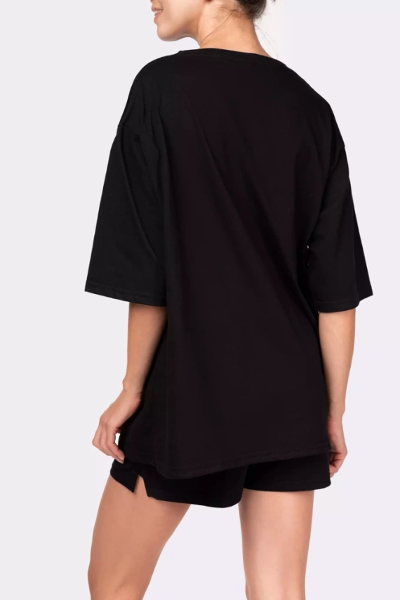 Joy shortsleeve Piżama damska Mona black