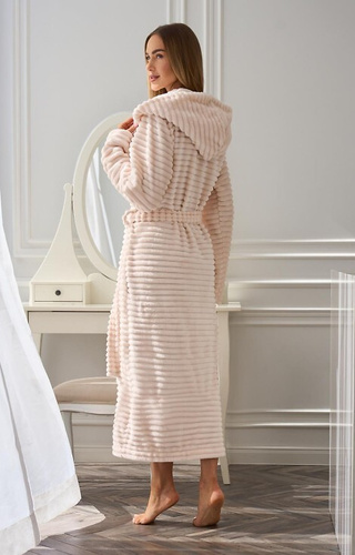 2599 Robin Szlafrok Damski długi L&L - morelowy