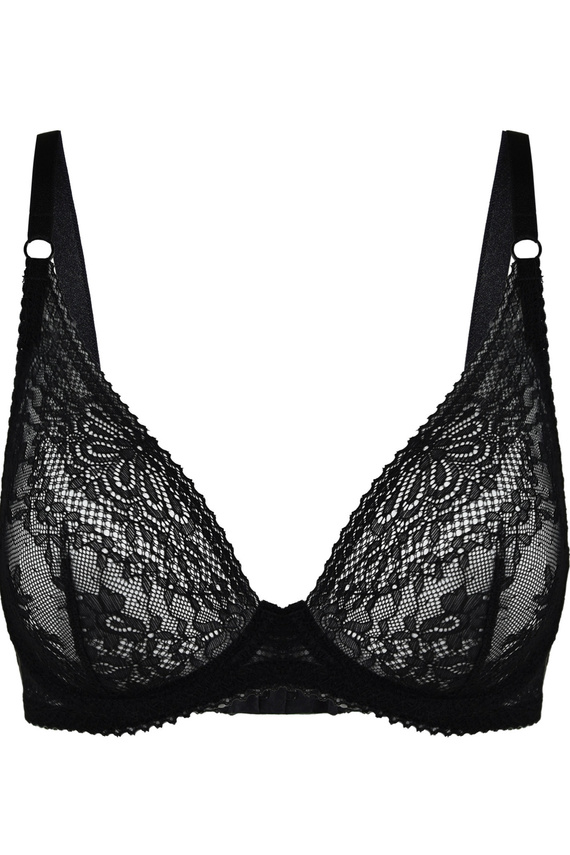 19237 Fancy Mediolano Bralette Black – Koronkowy Biustonosz Bez Fiszbiny