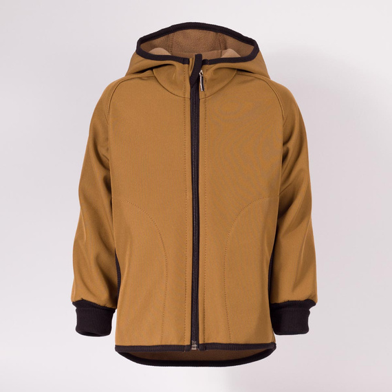 229003 Nicol Kurtka softshell chłopięca polar kaptur odblask- oliwkowa