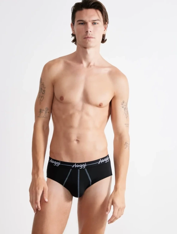 Men Start Midi C2P box Slipy męskie 2-pak Sloggi- black