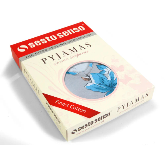 2594/08 Piżama damska Sesto Senso niebieski