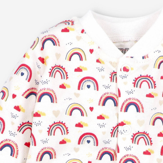 ABN-4606/TĘC Tęcza Pajacyk bawełniany dla dziewczynki Nini druk