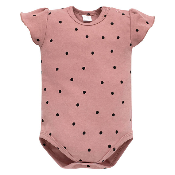 Tres Bien Body z krótkim rękawem Pinokio - róż groszki