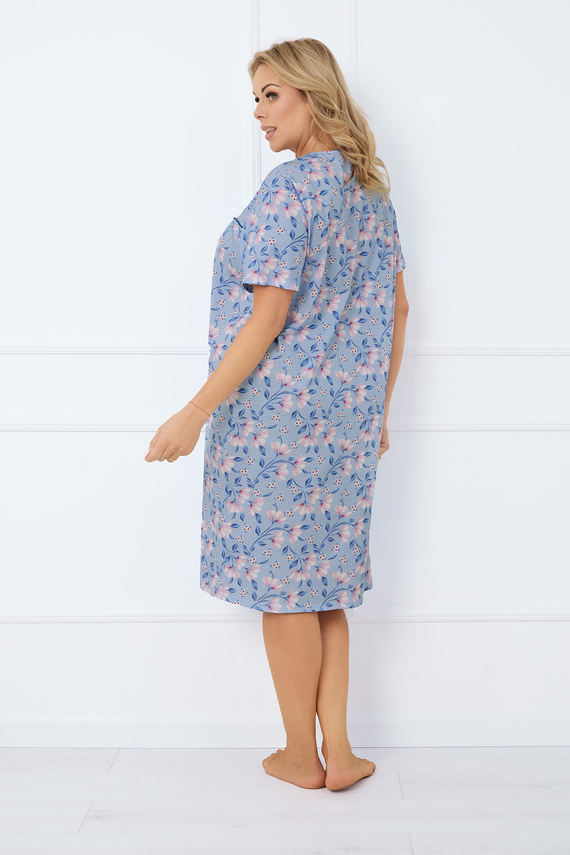 Facelia rozpinana koszula nocna, krótki rękaw Italian Fashion - druk