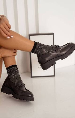 0200-112 CC Wiosenna Skarpety damskie Milena - czarny