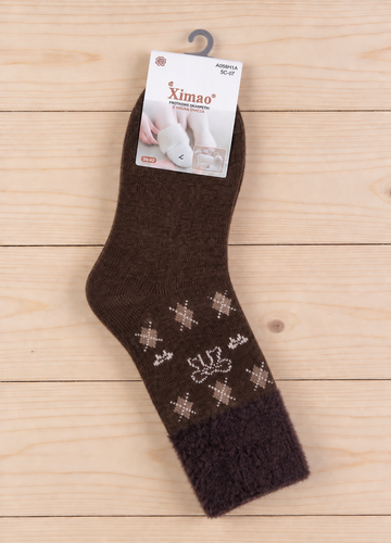 Xintao WiK 3141 wz.5 Skarpety damskie Merino 88% wełny ciepłe-1 brązowe