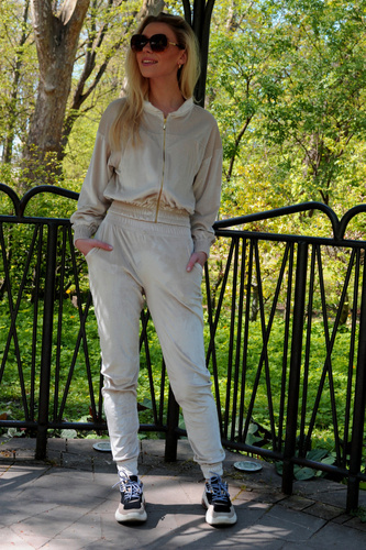 Goldenia Beige Dresowy komplet damski Merribel