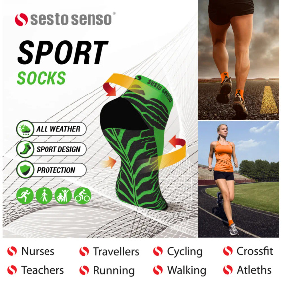 Sport Socks Skarpety sportowe Sesto Senso pomarańczowy