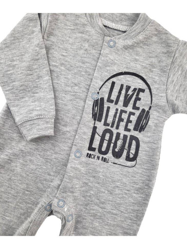 Pajac bawełniany "Music" Terjan - szary