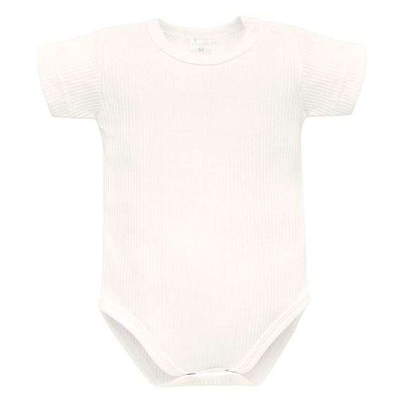 Lovely Day Body z krótkim rękawem Pinokio -ecru prążek