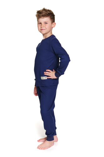 7351 Bawełniana piżama dziecięca Doctor Nap – klasyka komfortu - navy blue