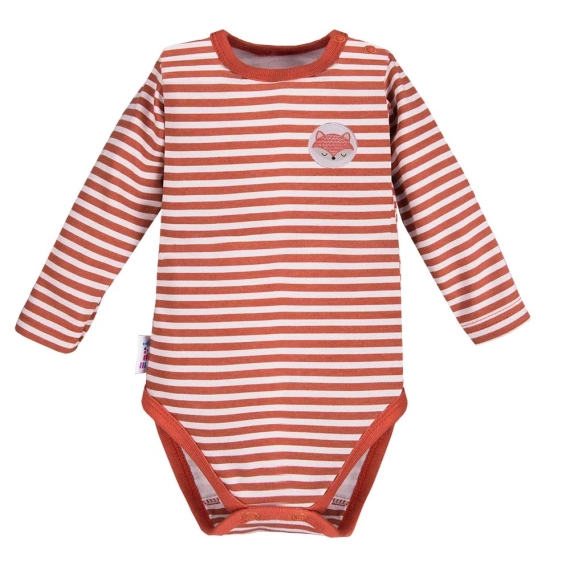 Adventure Body z długim rękawem w paski Ewa Klucze- rude/fioletowe