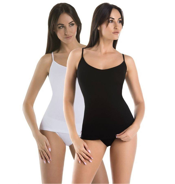 2704-2 Melisa V Wielopak Koszulek Damskich Na Ramiączkach Teyli - mix