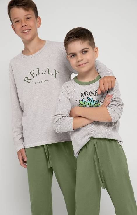 3090 Sammy piżama chłopięca Taro - beżowa