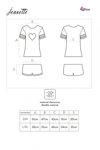 Jeanette LC 55732 Piżama damska LivCo Corsetti Fashion