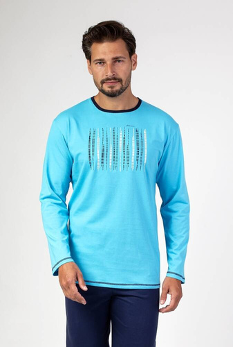 472 Piżama męska Regina -turkusowy