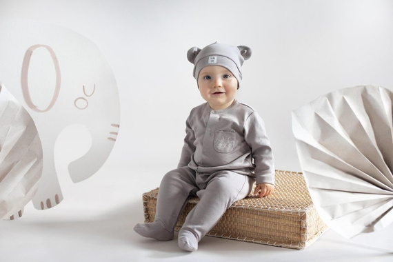 "Slow Life" Czapka niemowlęca Pinokio - beż