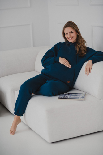 Motherhood bluza do karmienia Milk&Love oversize poseidon