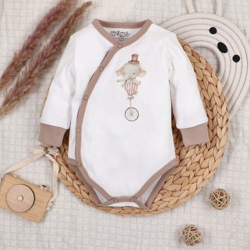 ABN-5582 Circus Body kopertowe niemowlęce Nini – 100% bawełna organiczna, bezniklowe napy, produkcja polska