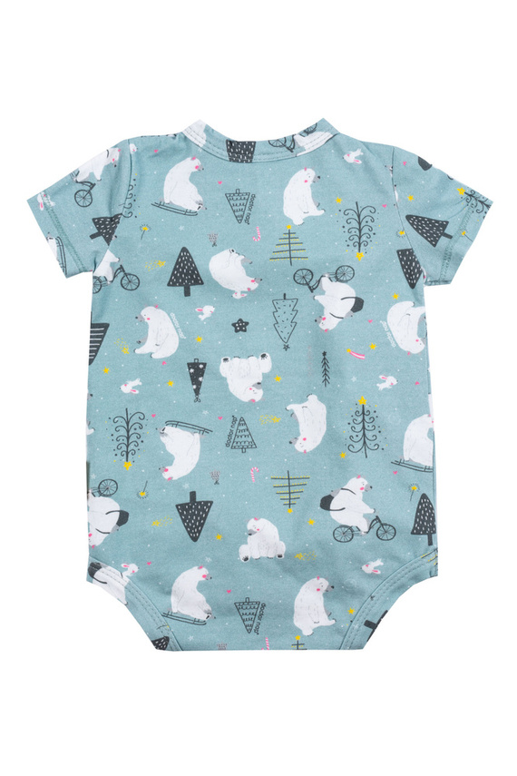 5378 Body z krótkim rękawem rozpinane Doctor Nap - ice blue