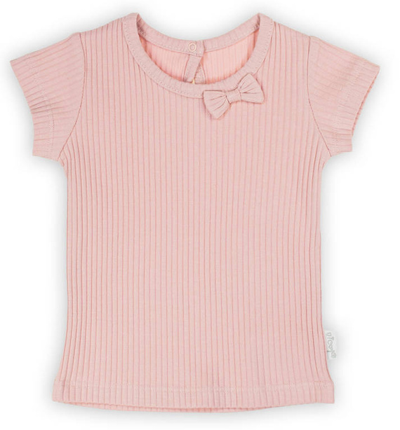 188138 Bluzka bawełniana z krótkim rękawem "Nela" Nicol - różowy