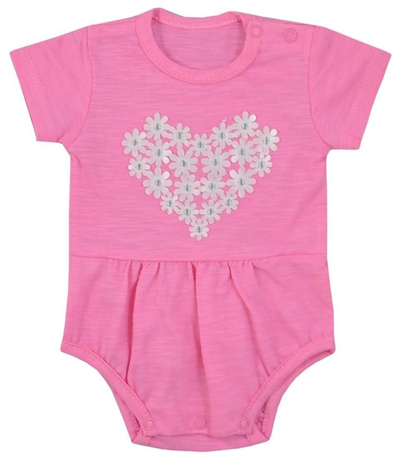 Body niemowlęce krótki rękaw "MARCELINKA" Koala- różowy