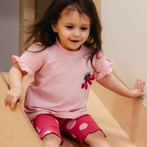 Bikerki dziewczęce Eevi Cherry bawełna elastyczne wygodne