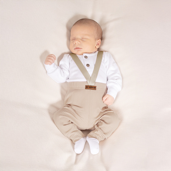 169390 Body polo z długim rękawem Nicol - biały