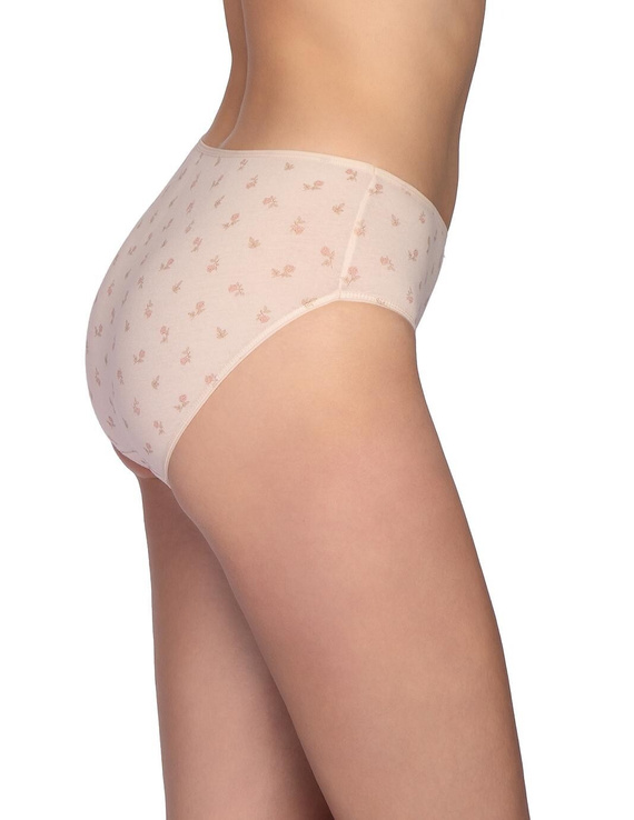 Figi L-122 BI-71 Lama Bawełniane Figi Bikini 3-Pak Kwiatowy Komfort