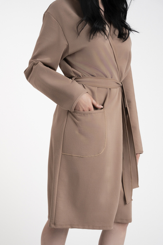 Karina Szlafrok damski Italian Fashion - camel