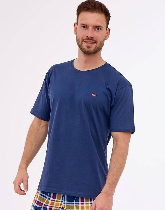 326/265 Flag Piżama męska Cornette granatowy