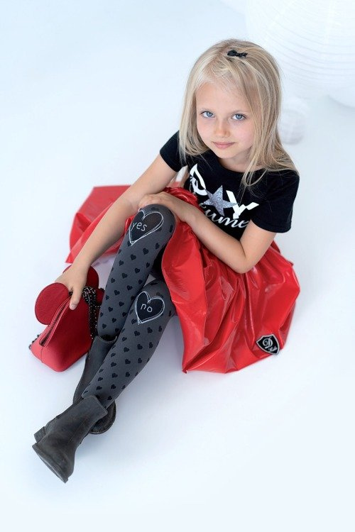 1922 Yes/No 3D 40 den Rajstopy dziewczęce Knittex bianco