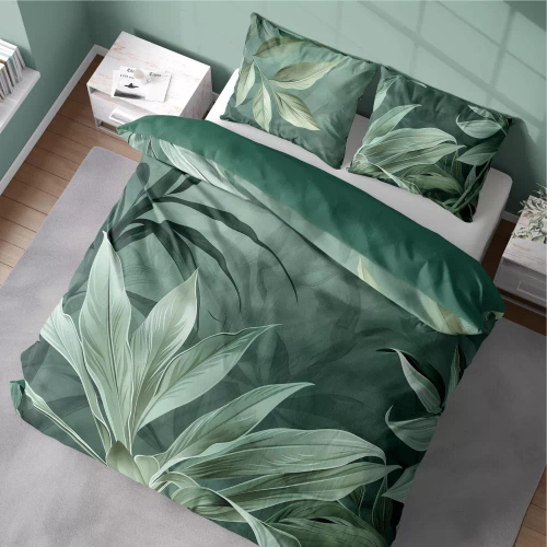 5310 A Pościel z mikrofibry liście Detexpol zielony