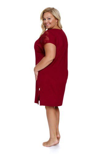 7260 Koszula Nocna Plus Size Doctor Nap - burgundy red