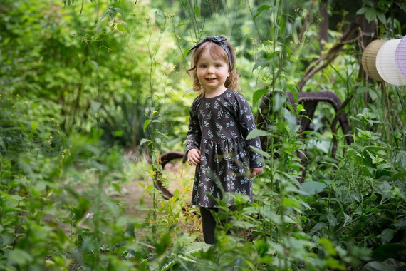 Sukienka "Stay Green" PINOKIO - grafit druk