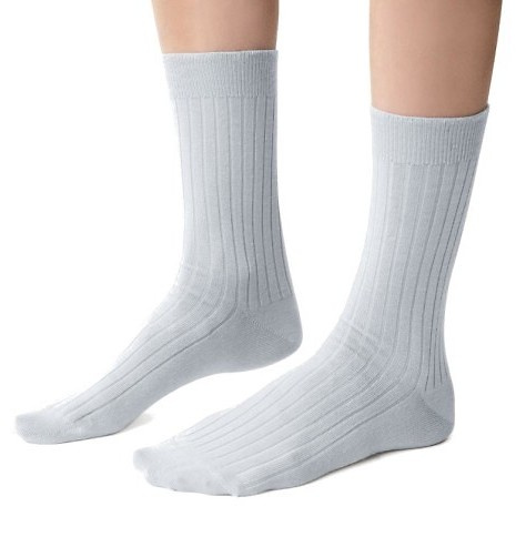 ART.130 Natural Merino Wool Skarpety damskie Steven szałwia –prążek, bezszwowe, ciepłe