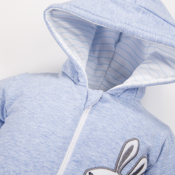 Run & Fun Pajac dresowy z kapturem Eevi - niebieski