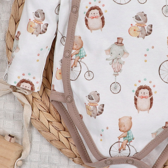 ABN-5581 Circus Body kopertowe niemowlęce Nini – 100% bawełna organiczna, bezniklowe napy, produkcja polska