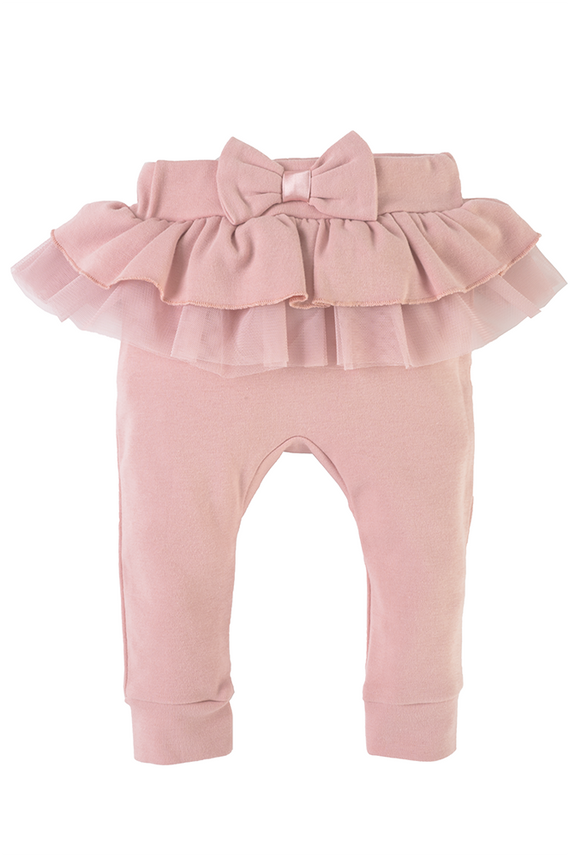 1710S-PP Cherry Spodenki niemowlęce Marija - powder pink 