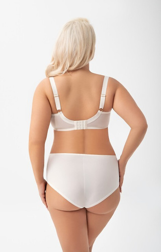 Figi K 938 Evia Gorsenia kremowe  – eleganckie figi z haftem do kompletu