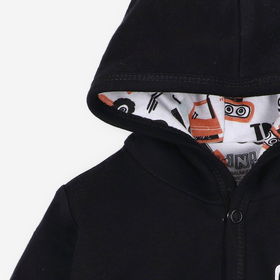 ABN-3240/CZA The builders Bluza dresowa z bawełny organicznej Nini czarny