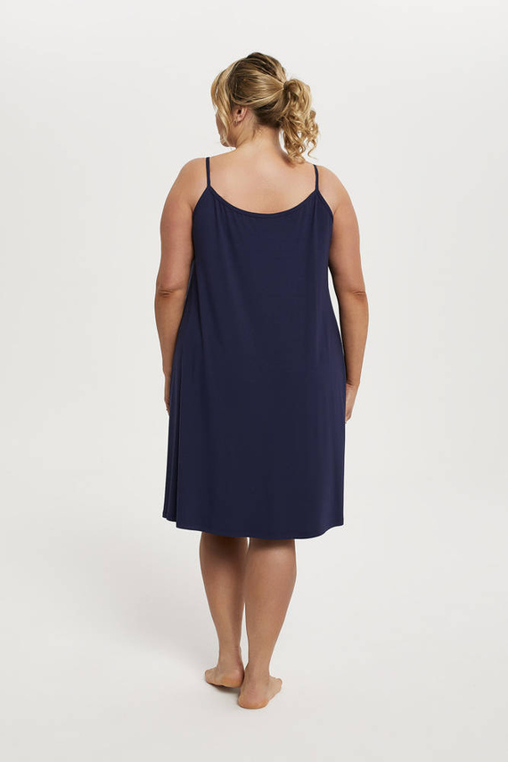 Song Damska koszula nocna, wąskie ramiączko Italian Fashion - granatowy